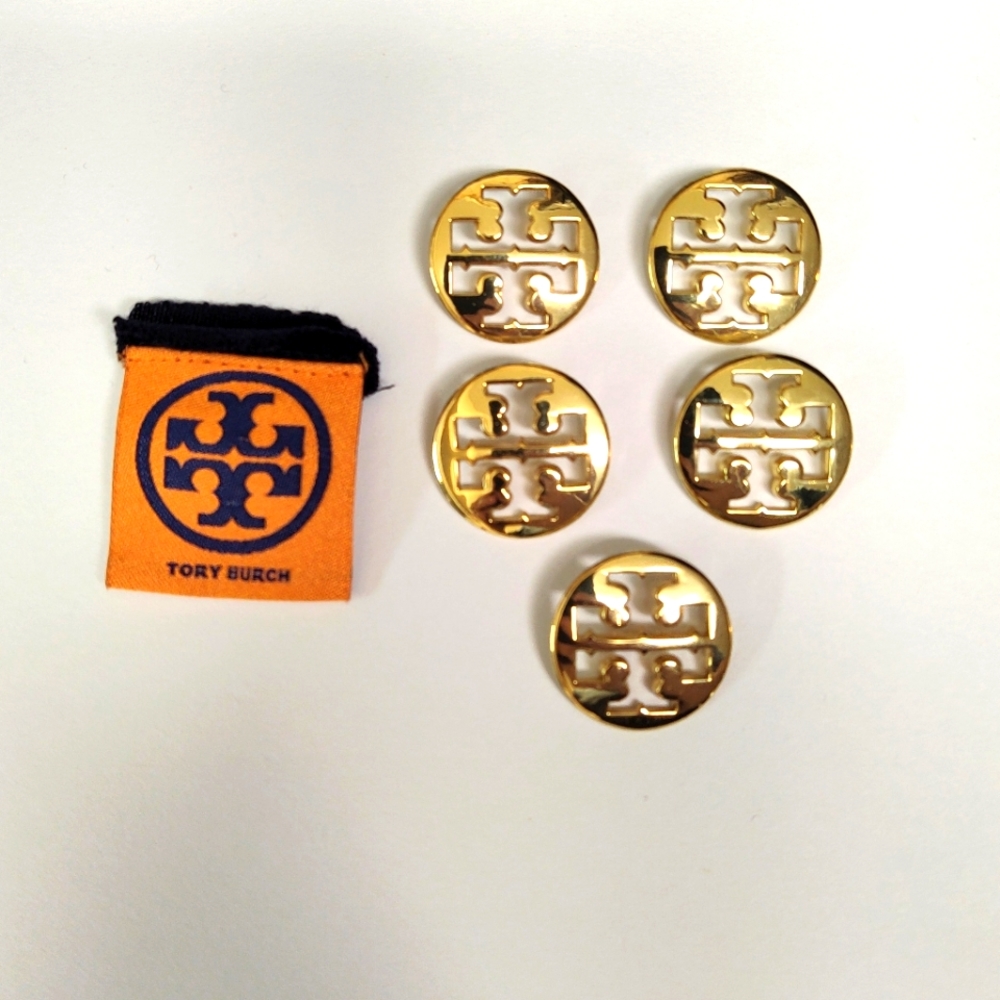 TORY BURCH Gold Toned Replacement Buttons Set of 5